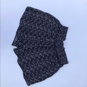 Art class black patterned loose shorts